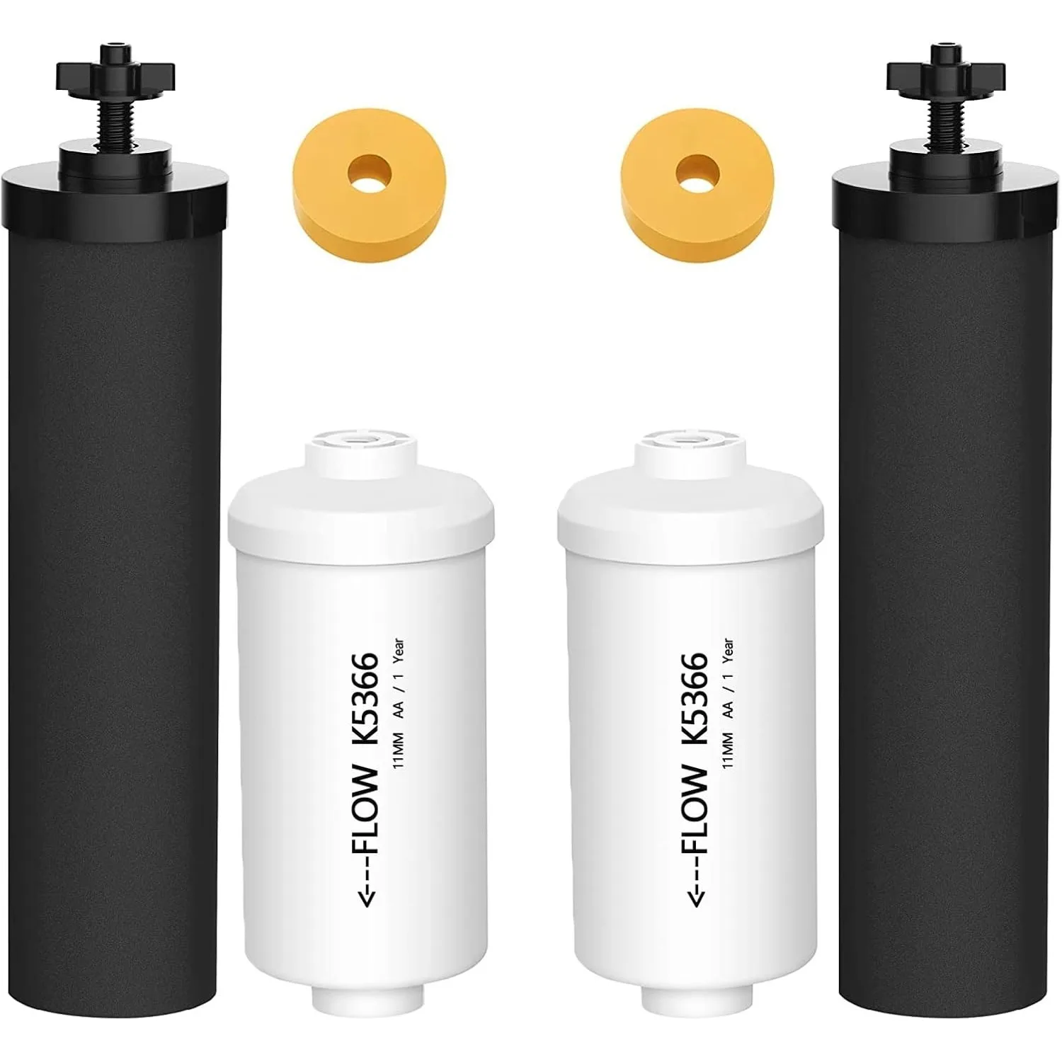 Replacement for BB9-2 Black Filter & for PF-2 Fluoride Filters Combo,Compatible with Berkey Gravity Water Filter System