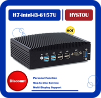 Hystou Industrial Work Fanless Supplier i3 6157U Intel Manufacturing CPU OEM Rugged DDR4 16G RAM 512G 1TB SSD Computer Mini PC