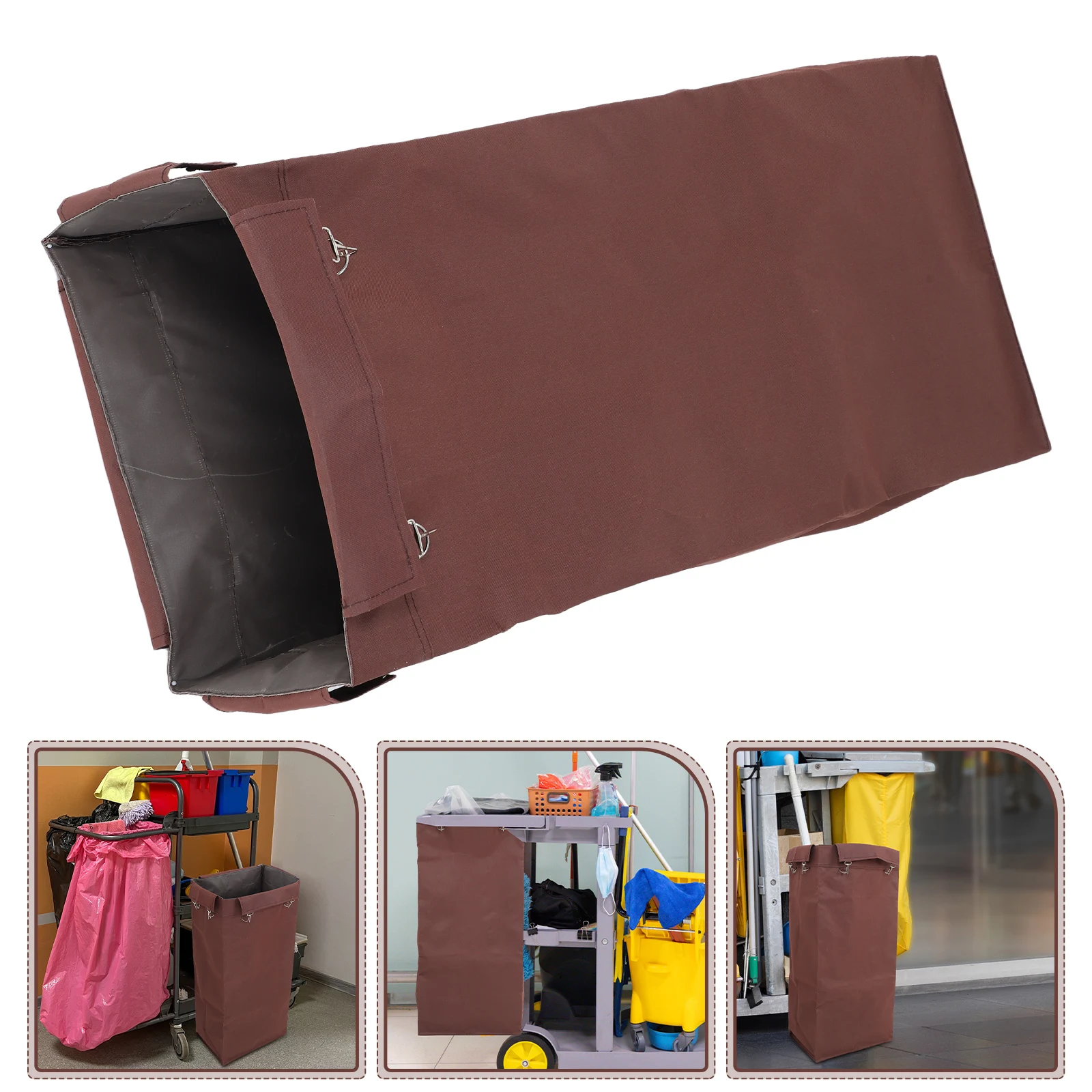 

Large Capacity Cleaning Bag Canvas Versatile Storage for Housekeeping Carts Commercial Use in Hotels Offices Restaurants