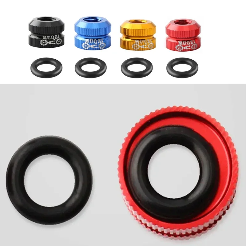 1/2/4/8/12pcs Bicycle Valve Nut Tubeless Rim Bike Tire Presta Valve  Protection Screw Fixed Nozzle Lock Nut with Washer