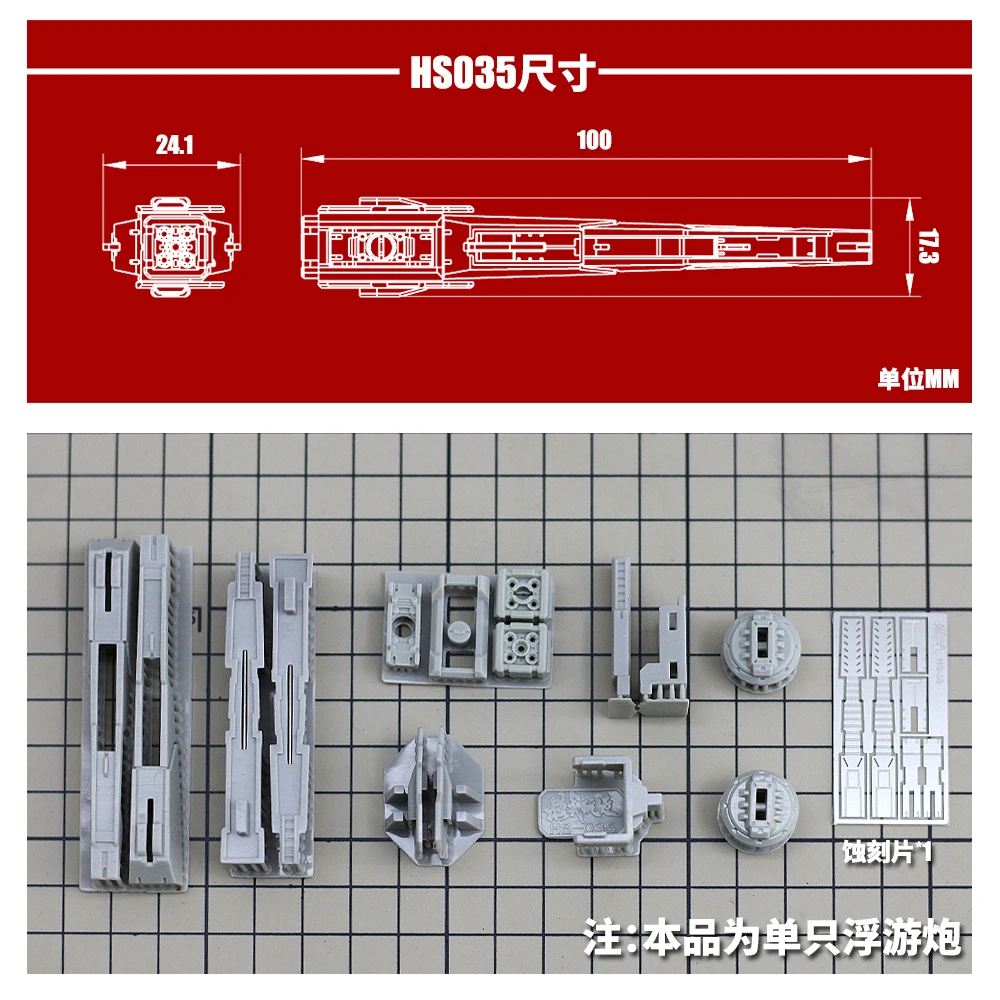 Mecha Upgrade Parts Universal Floating Cannon Free etching sheet For HG/RG HS035