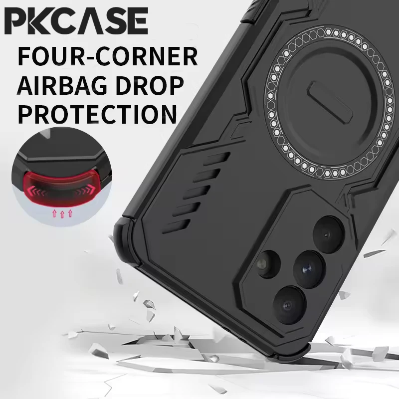 PKCASE Heat Dissipation Magnetic Phone Case For Samsung S26 S25 Edge Plus Ultra FE A57 A37 A17 A07 A16 A06 A26 A36 A56 Cover