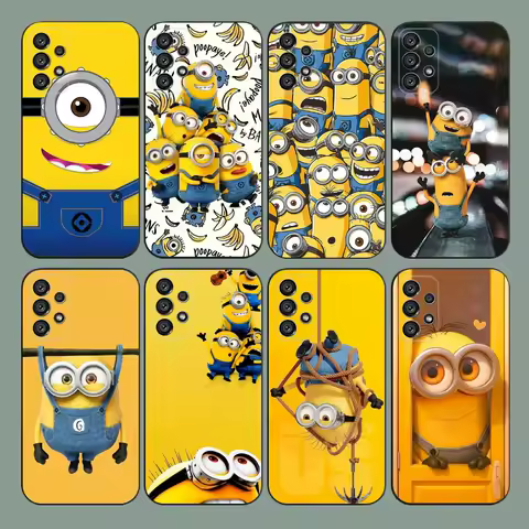 Cartoon M-Minions Phone Case For Samsung Galaxy A20,A21s,A22,A31,A32,A52,A53,A72,73,A80,A91 Soft Black Cover