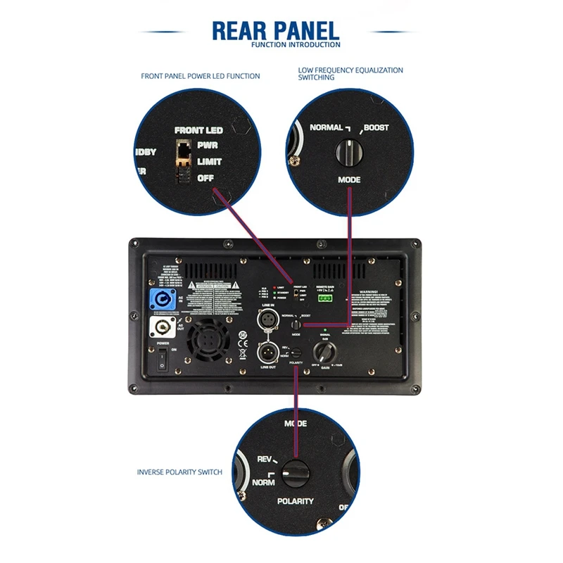 KLA181A Power Amplifier Board 1000W Continuous Class D Power Professional Amplifier Broad For Home Theater Loudspeker