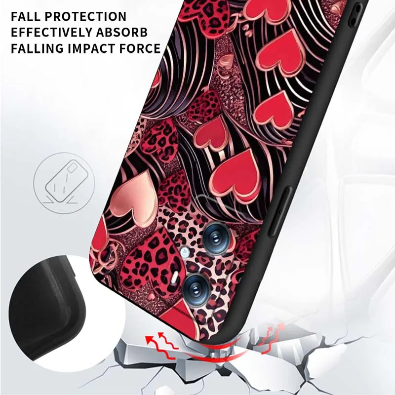 ليوبارد طباعة الشفاه تصميم غطاء ل ممن لهم رينو 5 6 7 A96 A40 A58 Realme GT A74 A78 Neo2 A74 A78 البحث X5 X3 X7 X8 الأسود