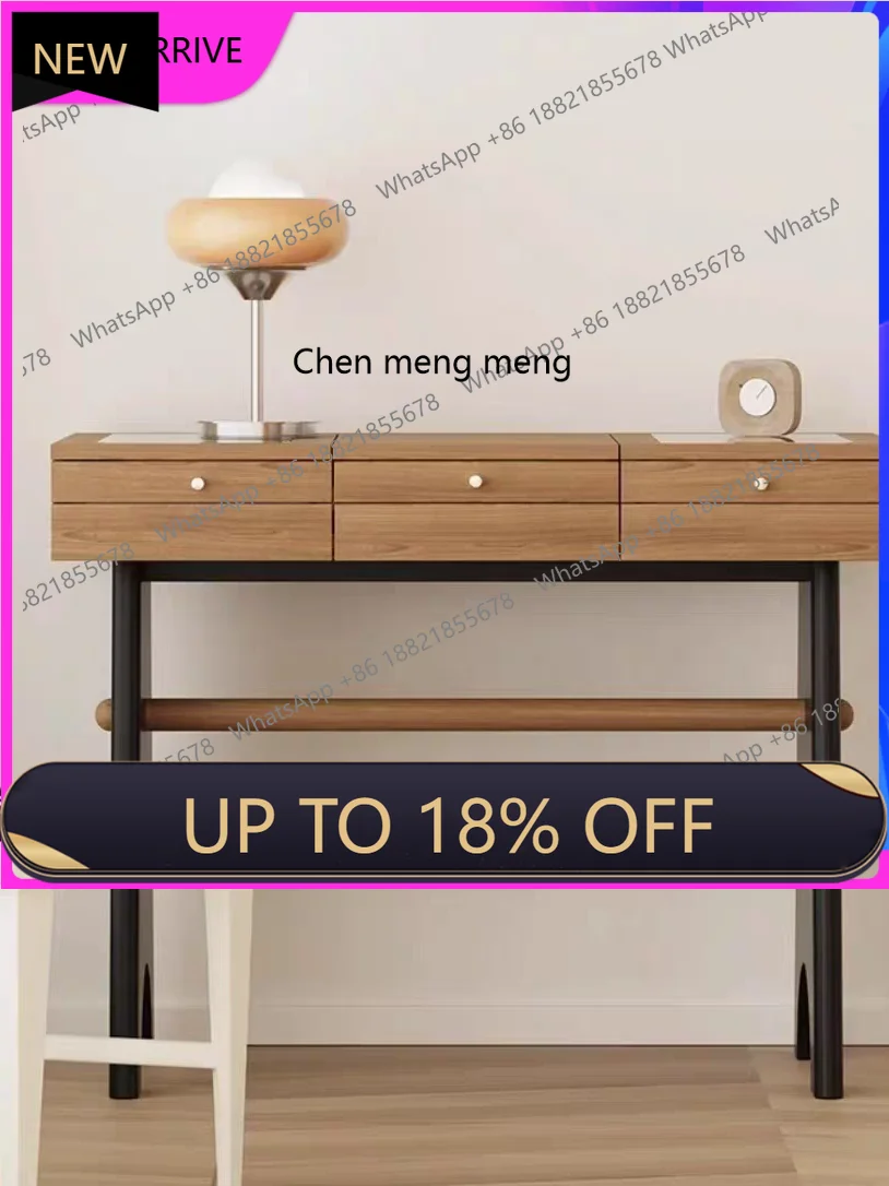 

C88 Medieval retro solid wood bedroom flip dresser simple and modern, small apartment, makeup table