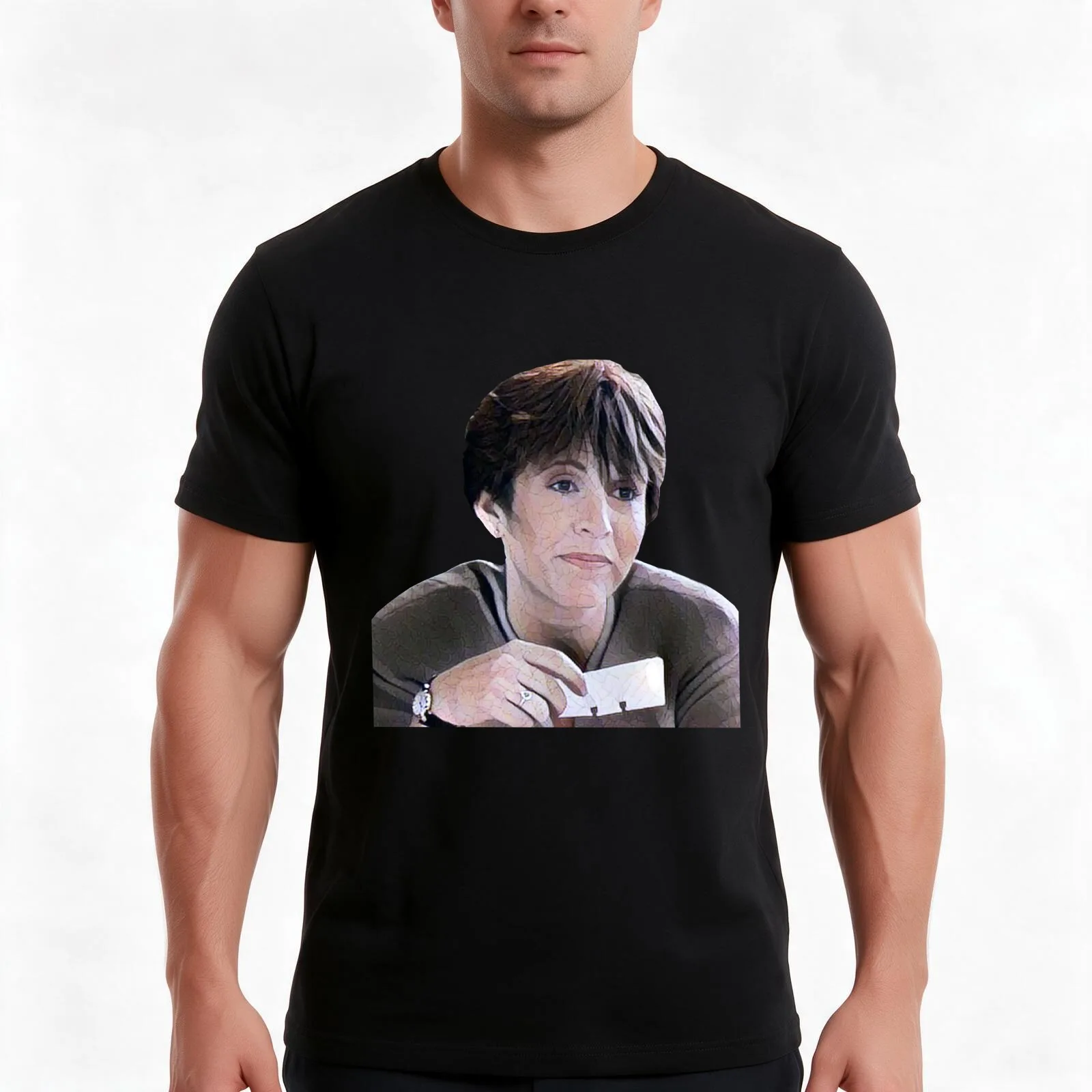 Carrie Fisher—Husband T-Shirt, Summer Casual Cotton Tee, Oversized Streetwear Tops, Vintage Graphic Print, Unisex Men Women