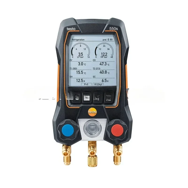 Intelligent Digital Manifold And Bidirectional Group With FixedClamp Temperature Probe Testo 550S