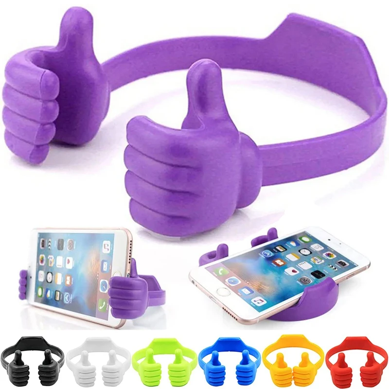 

Thumbs-Up Phone Holder Lazy Mobile Phone Thumb Stand Portable Elastic Creative Universal For iPhone Samsung Cellphone Bracket