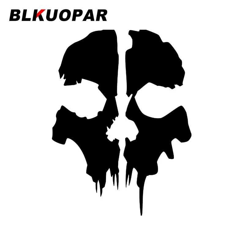 BLKUOPAR-pegatina de calaveras para coche, protector solar impermeable, troquelado, ventanas, maletero, motocicleta, estilo, Call of Duty, cabeza