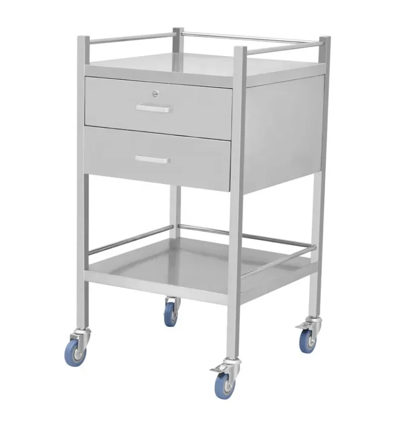 Patient Transport Emergency Resuscitation Trolley Metal OEM Stainless Steel Meidcal Cart