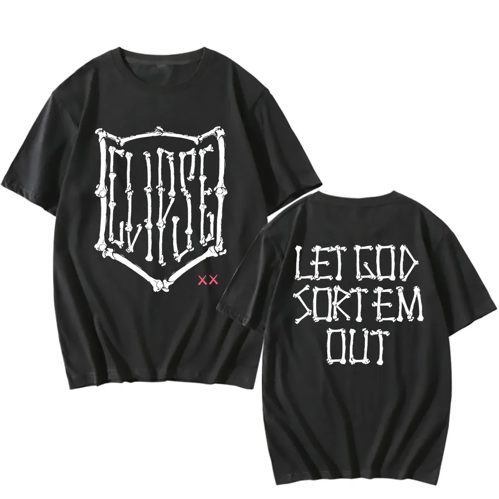 دع الله فرز Em خارج تي شيرت كليبس الهيب هوب مجموعة الطباعة بلايز موضة للجنسين الشارع الشهير الصيف قمصان قصيرة الأكمام تي شيرت الذكور