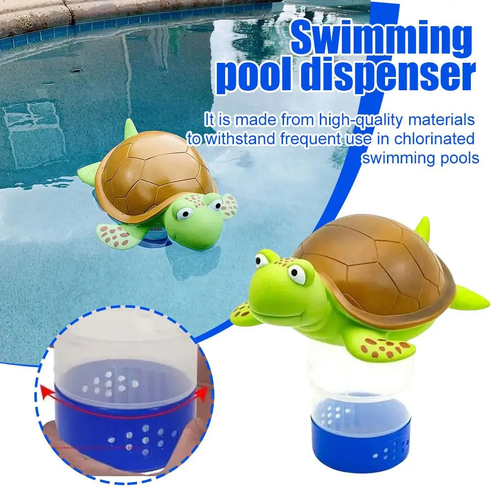 

1pc Turtle Pool Chlorine Dispenser Floater Chlorine Tablets Holder Accessory For Swimming Pools F4C0