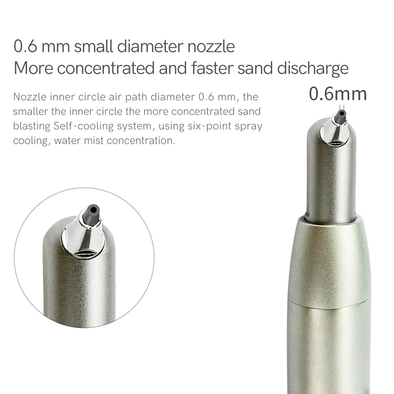 Dental Aluminum Oxide Micro Blaster Interface Microetcher Alumina Air Abrasion Polisher Sandblasting Gun