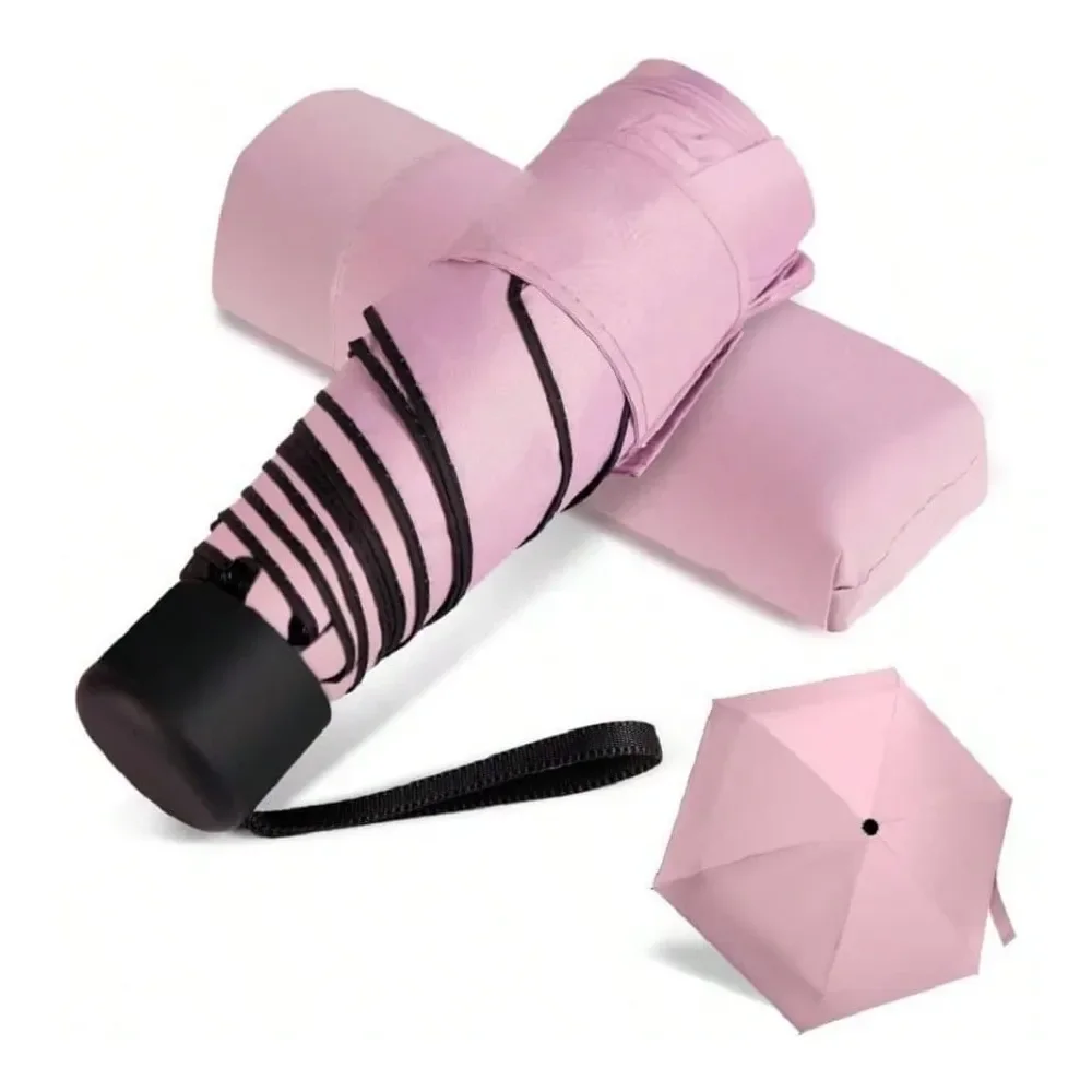 

Travel Umbrella Compact For UV Protection Light Purse Size Umbrellas For Sun Rain Portable For Backpack