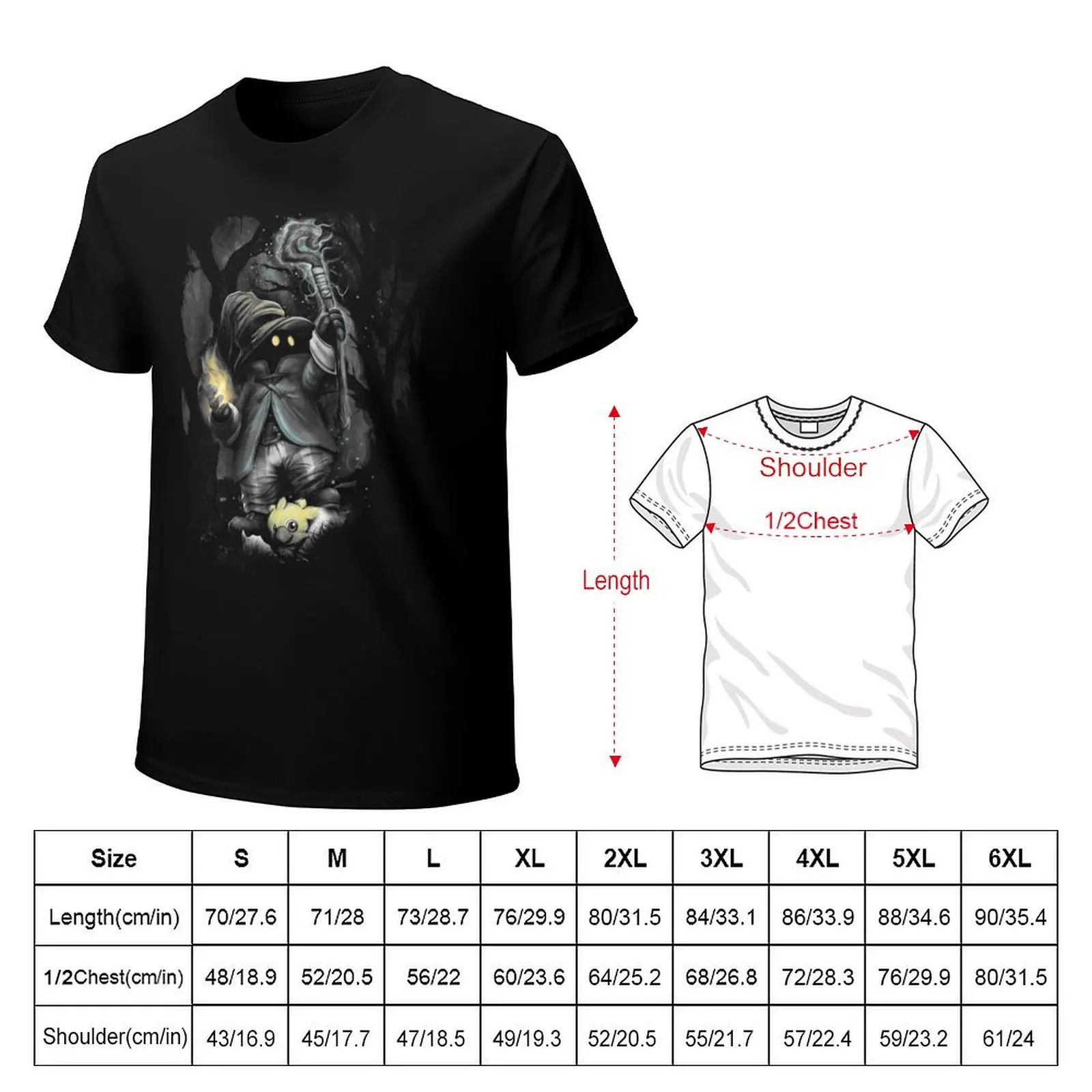 Vivi Ornitier Black Mage FF9 T-Shirt Simple Line Art Print Tee