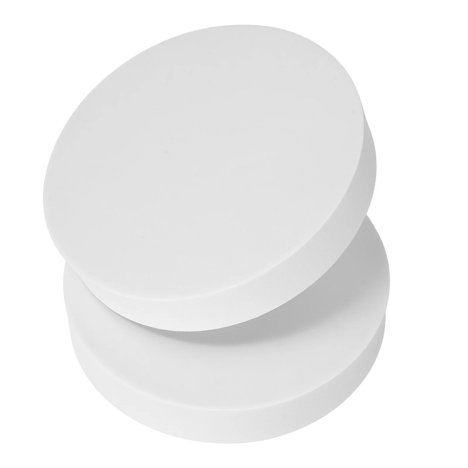 

2pcs Foam Painting Boards: Round Polystyrene Craft Discs For Diy Sculpture Modeling Art Projects Smooth Strong Ink Absorption