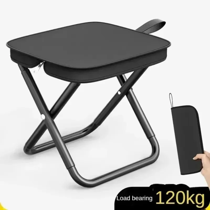 Portable fishing stool,Outdoor folding pencil case, small horse tie pocket stool, camping, tourism chair, leisure handbag chair