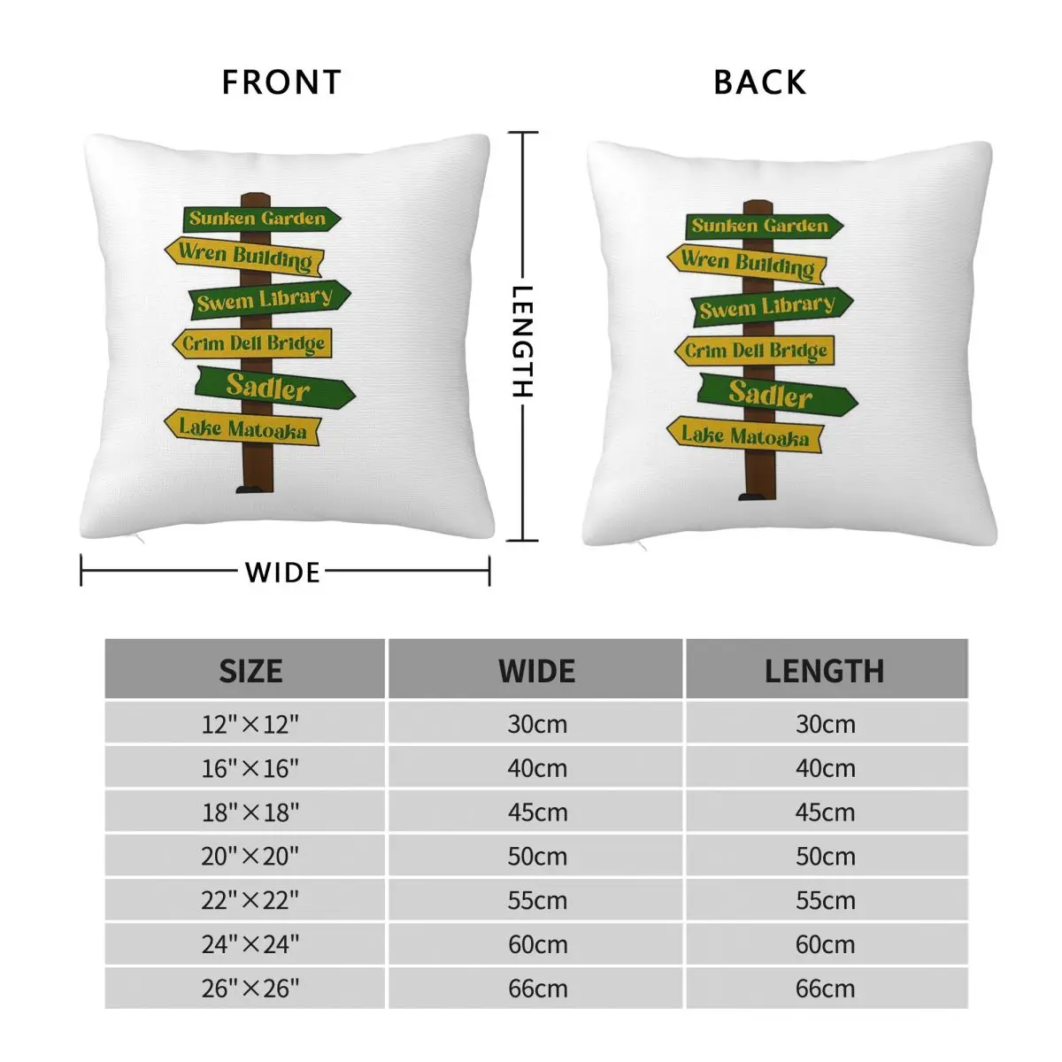 William And Mary Sign Square Pillowcase Polyester Linen Velvet Creative Zip Decorative Pillow Case Sofa Cushion Cover 45x45