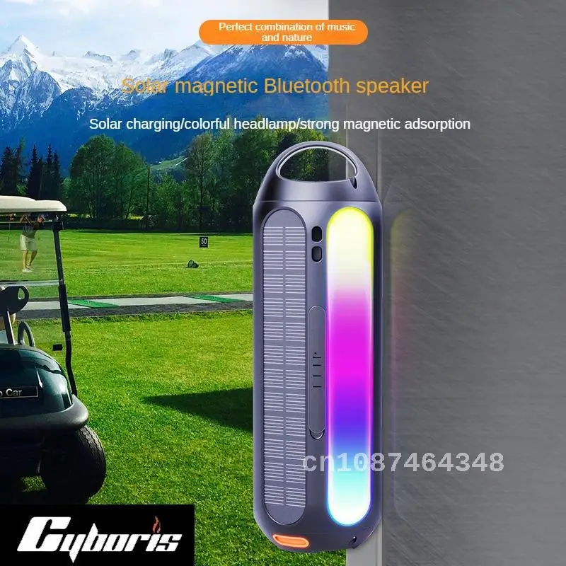 

Cyboris T69 Solar Powered Charge Bluetooth Speaker Outdoor IPX7 Camping Light LED Portable Suspended Subwoofer Portable Speaker