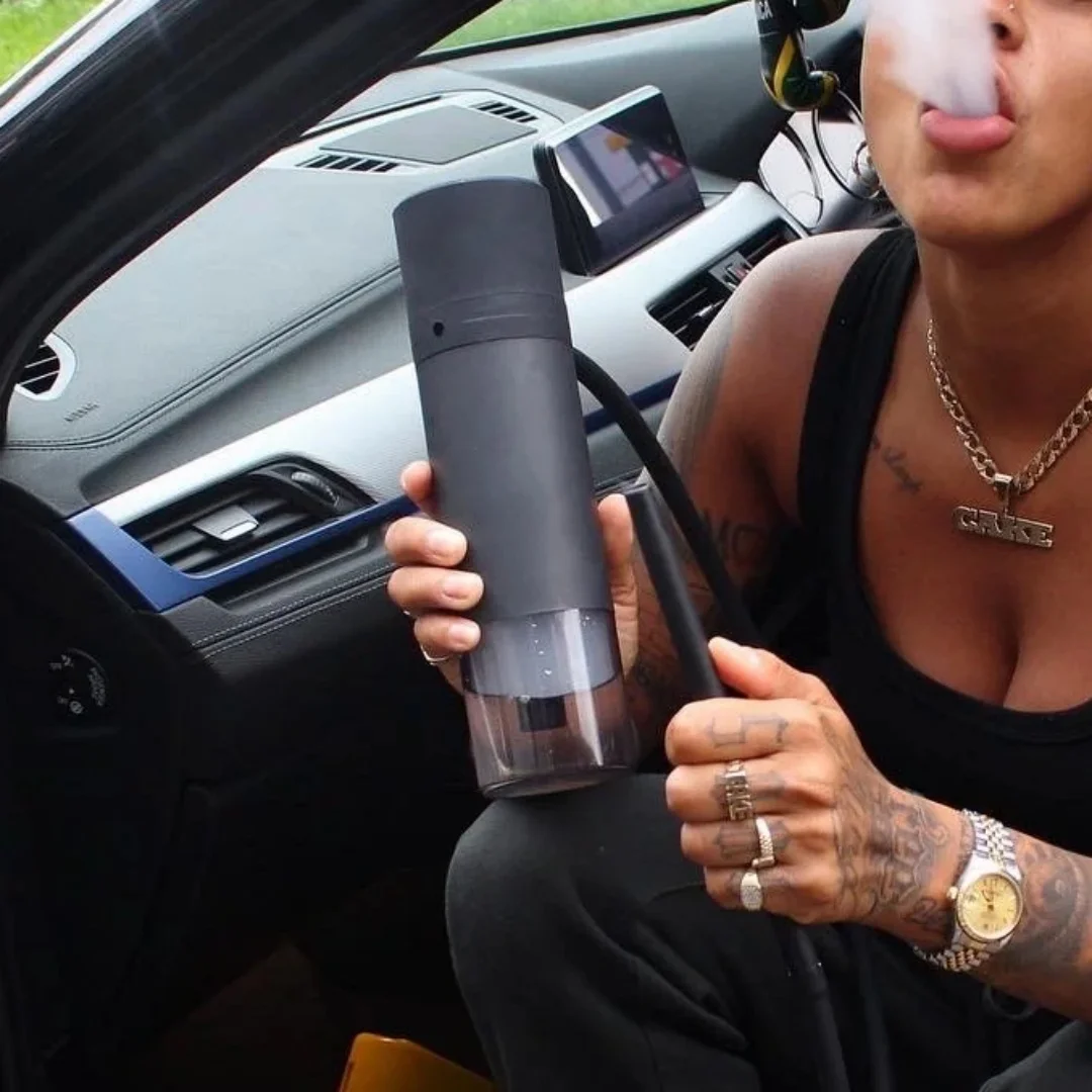 Handheld Hookah Cup Ceramics Dry Herb Tobacco Bowl Water Pipe Chicha Complete Kit Cachimbas for Travel Hookah in The Car