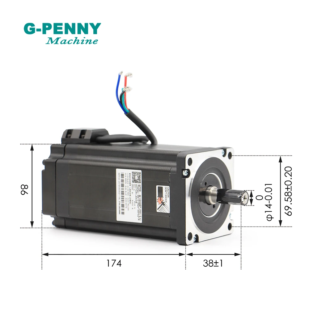 Imagem -04 - Nema 34 6a 1700oz-in Motorista do Motor dc 40110v ac 6080v do Motor Híbrido do Motor Deslizante do Motor Fechado do Motor 12nm do Cnc Nema34