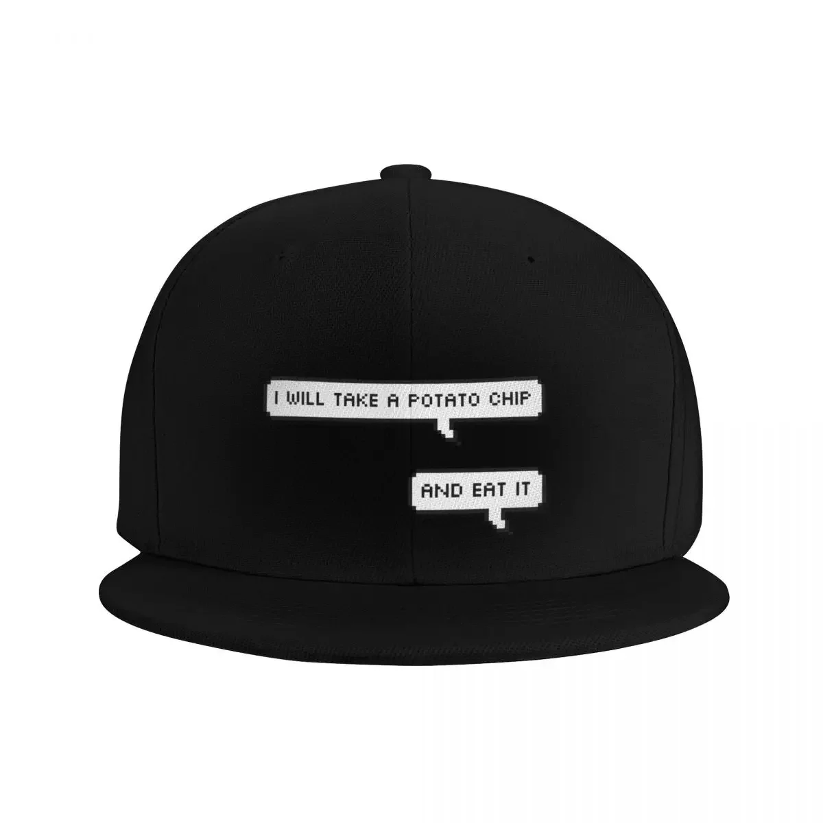 I Will Take A Potato Chip And Eat It - Pixel Speech Bubble Baseball Cap Mountaineering sun hat Female Men's