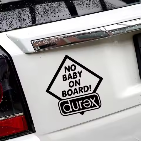 "NO BABY ON BOARD!"Stickers,creative&amp;funny ,high quality sticker for cars trucks motorcycles &amp;laptops!