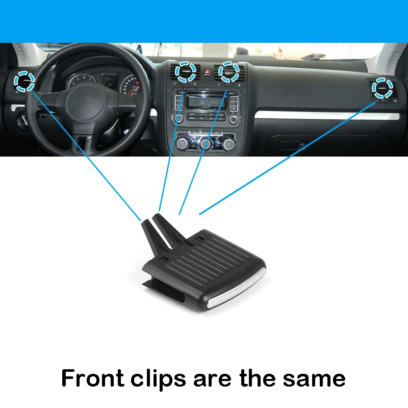 Car Front Dash A/C Air Conditioning Vent Outlet Adjust Clip For VW Golf 5 GTI R32 Rabbit Jetta A5 MK5 Sagitar 2006-2011