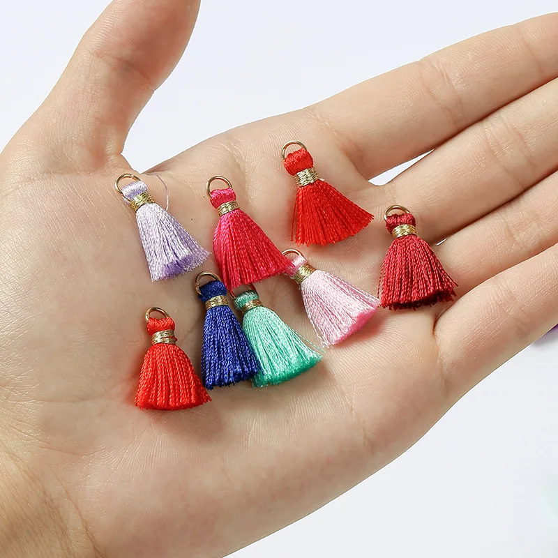 

NEW 10pcs/lot 20mm Mini Metal Hanging Ring Tassel Trim Pendant DIY Craft Jewelry Earrings Decor Materials Fringe Trim