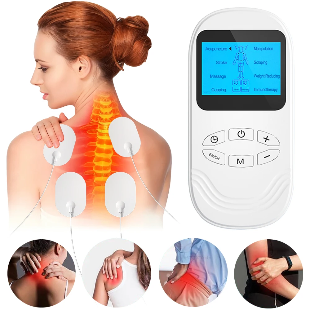 EMS محفز العضلات الكهربائية عشرات العضلات محفز نبض العضلات الكهربائية آلام العضلات بقع الظهر الخصر تدليك الجسم