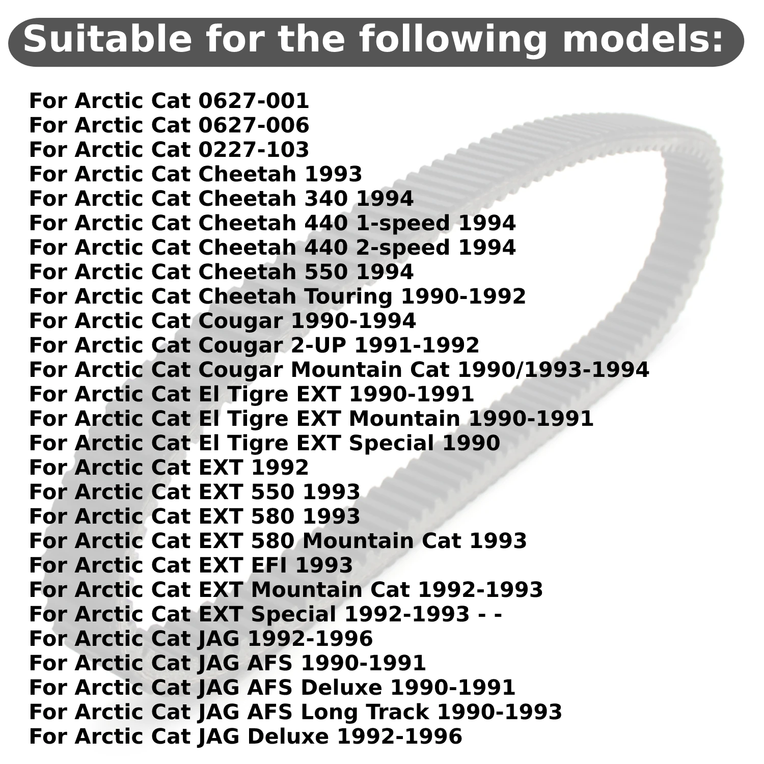 Schneemobil CVT-Antriebsriemen 0627-001 0627-006 0227-103 für Arctic Cat Cheetah Cougar JAG Pantera Prowler Wildcat Kupplungs-Antriebsriemen – Detail 1