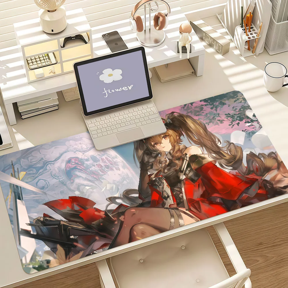 Arknights Endfield Gilberta Anime Large Gaming Mouse Pad,Rubber Desk Mat Keyboard Pad Laptop Computer Home Gaming Desktop Decor
