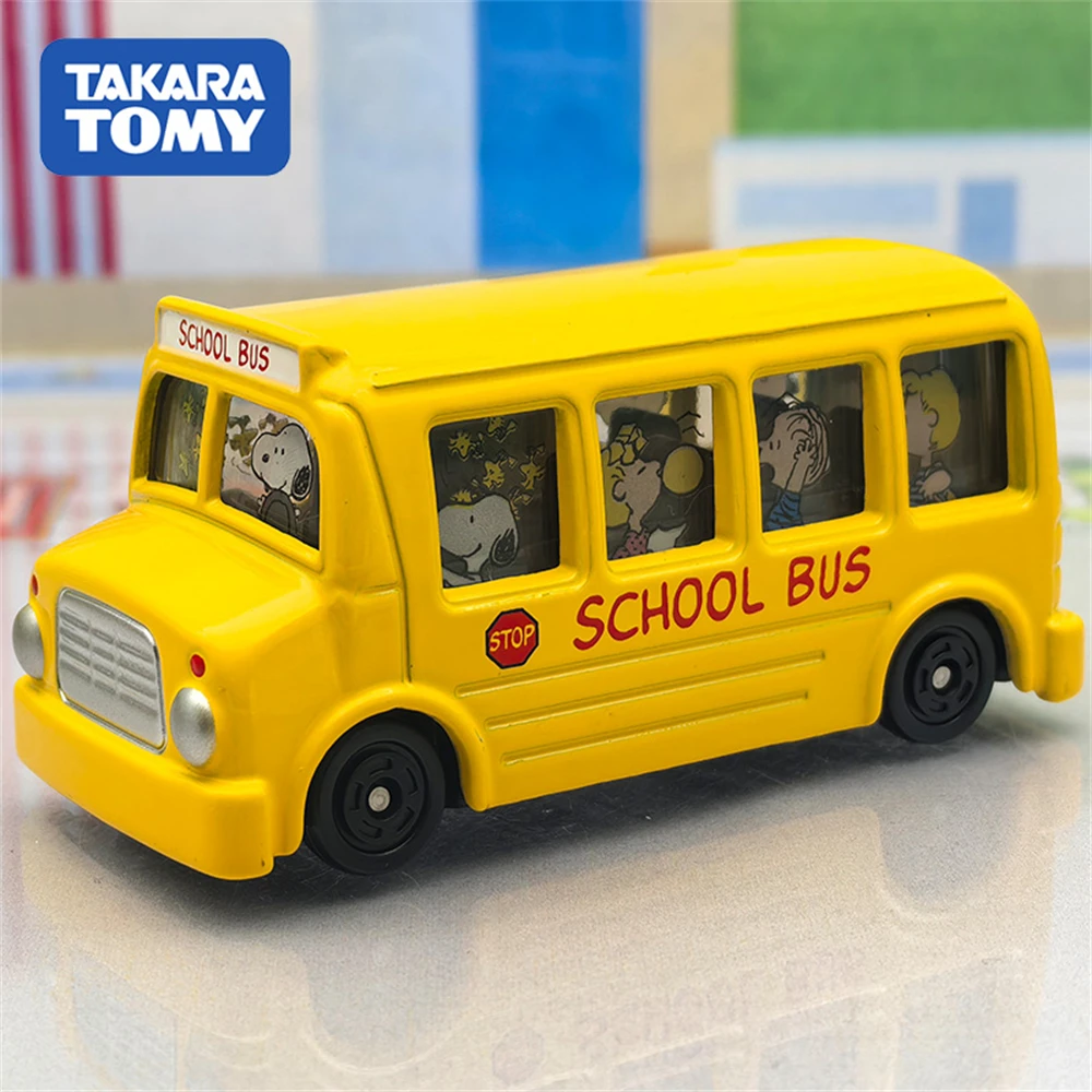 تاكارا تومي توميكا سنوبي حافلة مدرسية نموذج سيارة سبيكة حافلة جمع دييكاست لعبة مجسمة عالية الجودة الحلي هدية #2