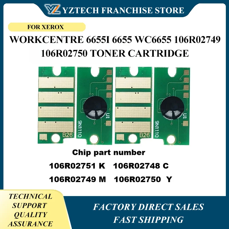 

5Set Chip 106R02751 106R02748 For Xerox WorkCentre 6655i 6655 WC6655 106R02749 106R02750 Toner Cartridge
