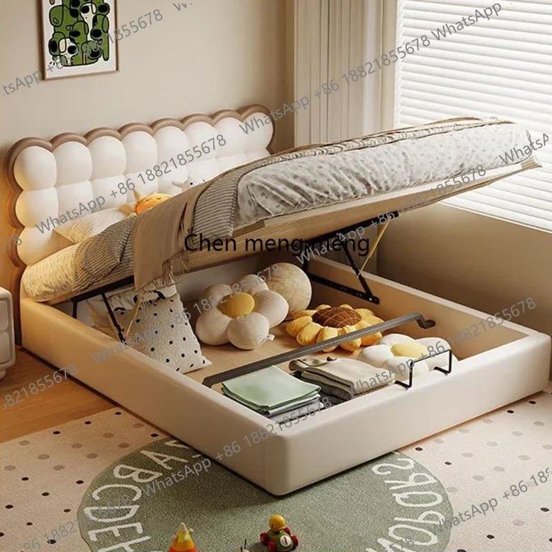 

New arrive Bedroom Wooden Bed Double Modern Loft Luxury Princess Space Saving Sleeping Bed Comfortable Camas De Casal Trendy Fur