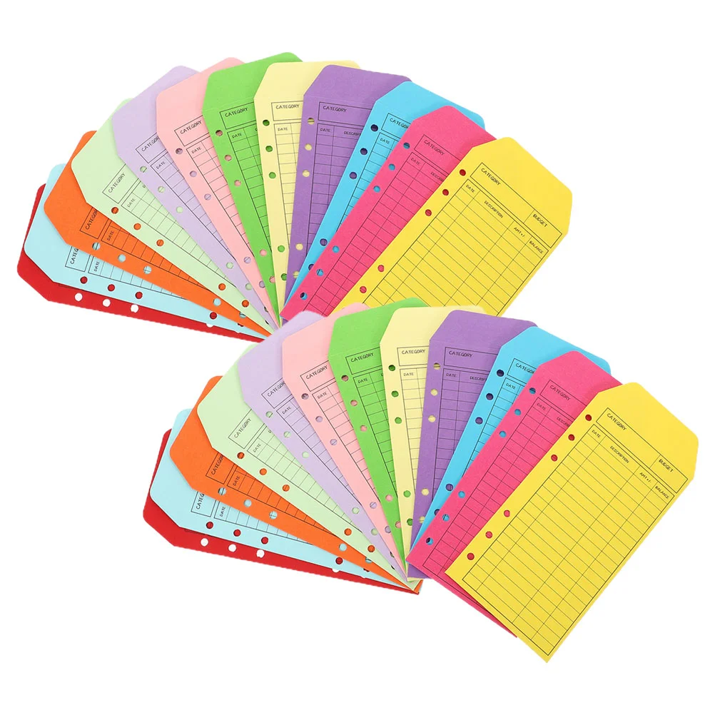 

24 Pcs Colorful Kraft Paper Envelope Decorative Cash Envelopes Replacement Money Holder for Binders Adhesive Students Colored