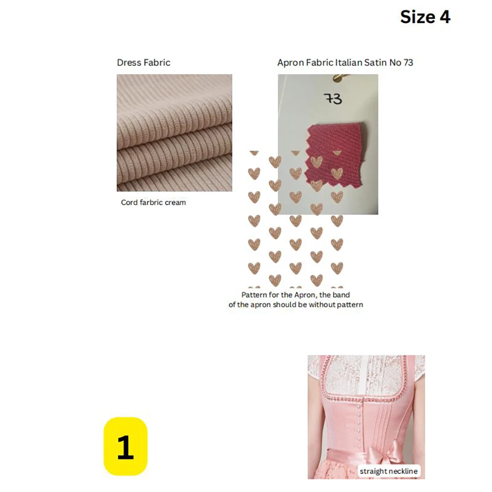 Dirndl مخصص 14 قطعة تصميم فريد من نوعه طباعة الأزهار