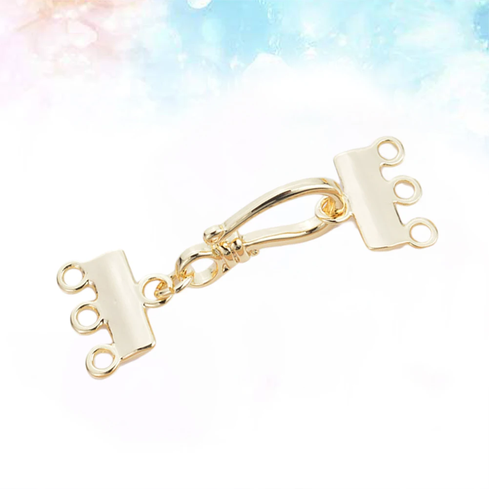 

3 Necklace Connectors Copper Plating Clasps DIY Accessories Extension Chains Layered Bracelets Jewelry Parts