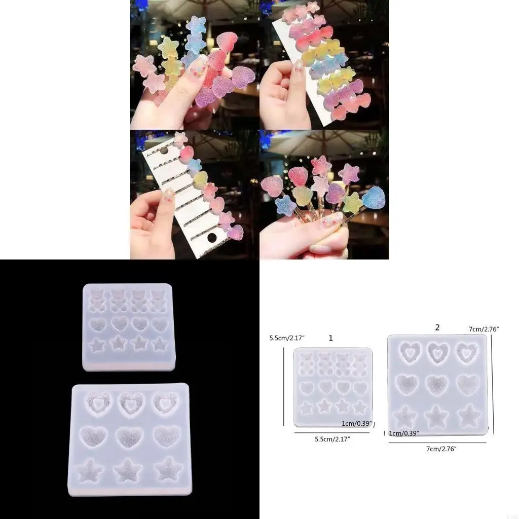 

R3MC Creative Harepin Plass плесени мультфильм медведь звездная эпоксидная плесень