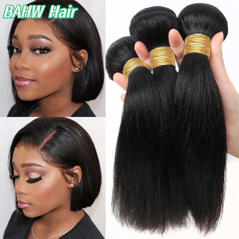 Burmese Straight Hair Bundles 100% Virgin Human Hair Bundles Raw Hair 1/2/3/4 PCS Natural Black Cheap Wholesale Hair Extensions