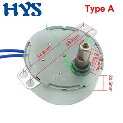 Permanent Magnet Synchronous Motor 4W 50/60Hz AC 110V 5V 6V 9V 12V 24V CW CCW TYC-50 TYC49 TYJ50 50TYZ Electr Robust Turntable