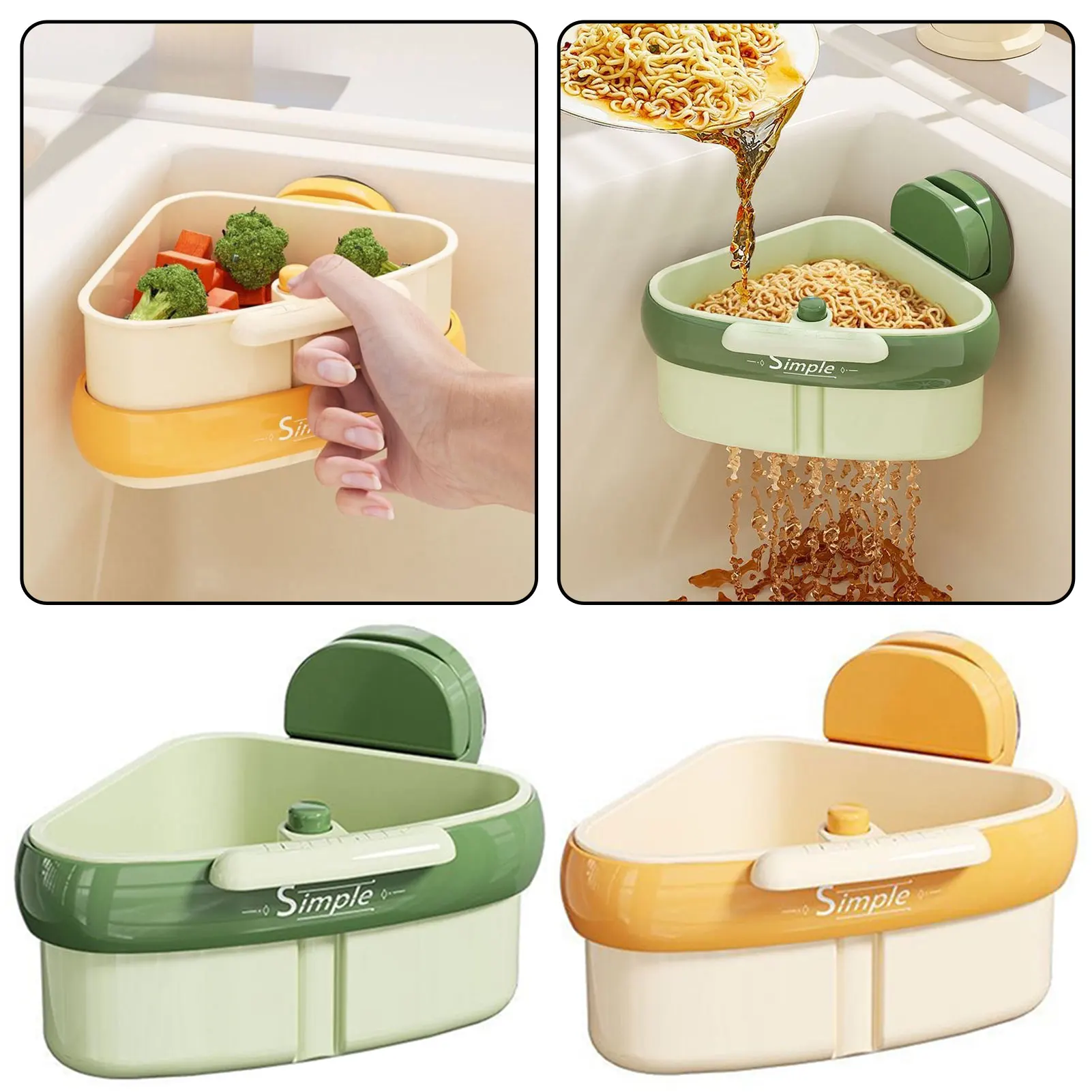 

Suction Cup Sink Drainer Basket,Sink Strainer Basket,Multi-Functional Food Waste Disposal Filter,Kitchen Residual Filter Basket