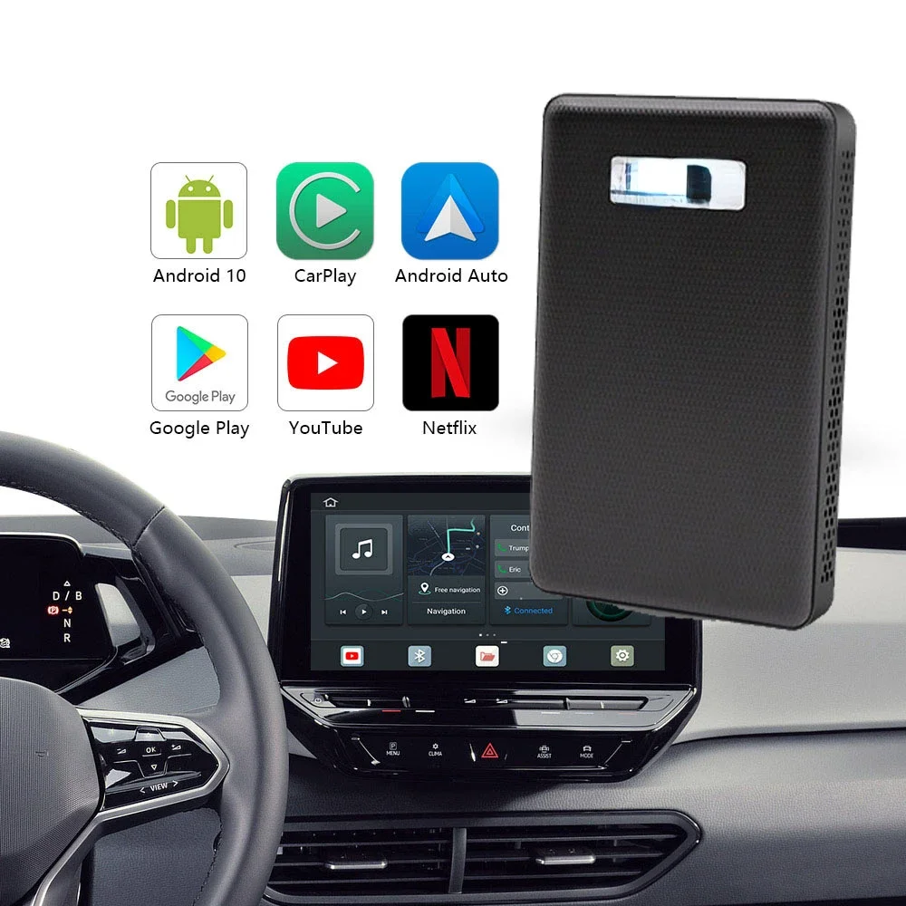 S31 Android 10.0 ai mini box radio carplay auto Portable wireless adapter carplay Smart android car box  carplay