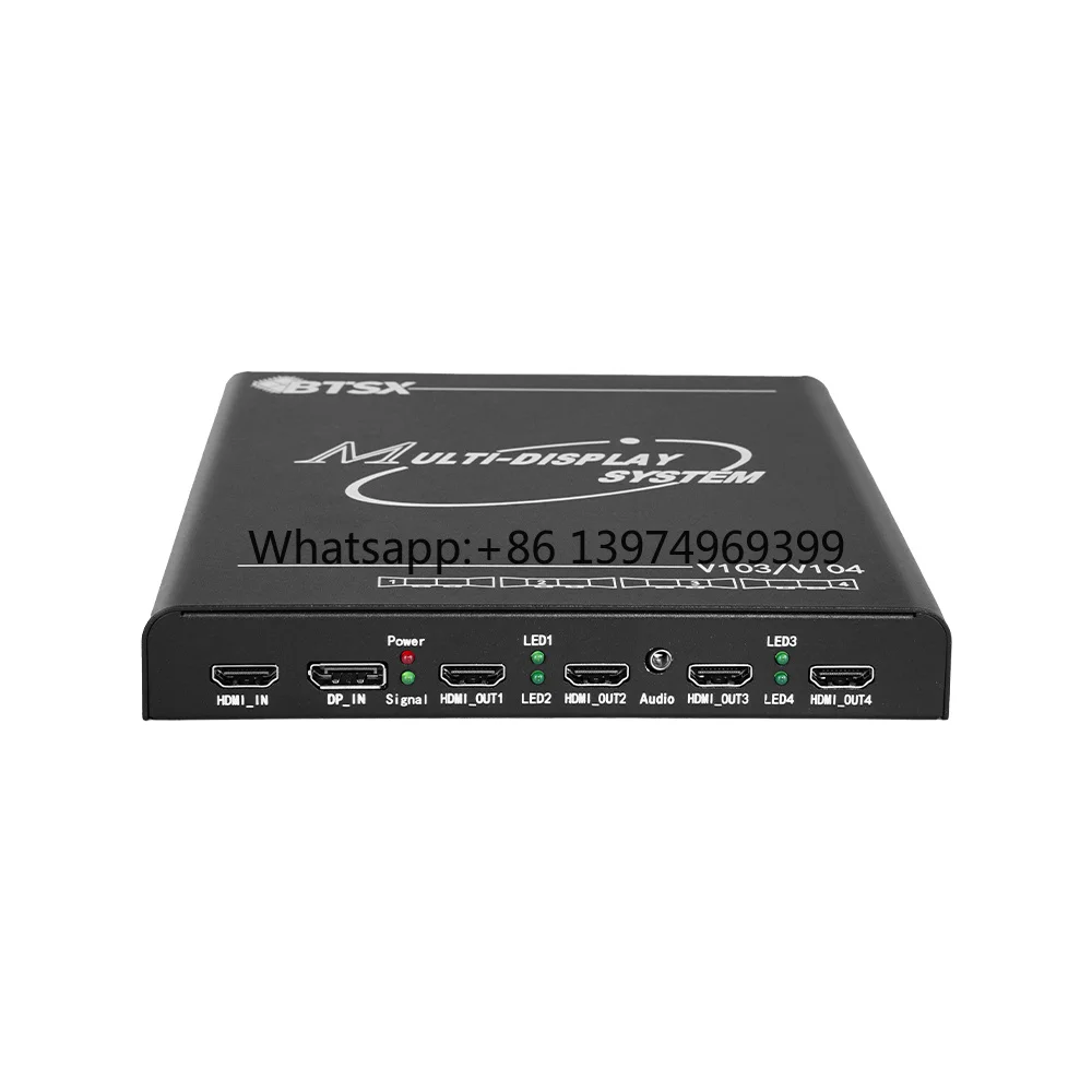 Professional 4K60 1 in 4 Out Multi-Screen Expander TV Wall Controller for Exhibition Hall and Commercial Display