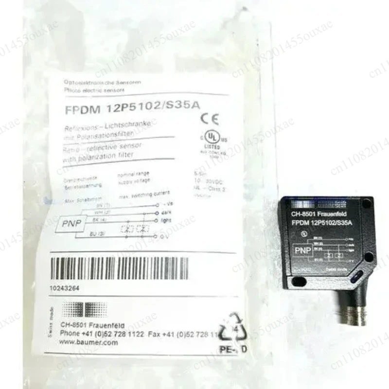 1PCS New Original BAUMER FPDM 12P5102/S35A Retro-Reflective Photoelectric Switch Industrial Photoelectric Sensor In Box