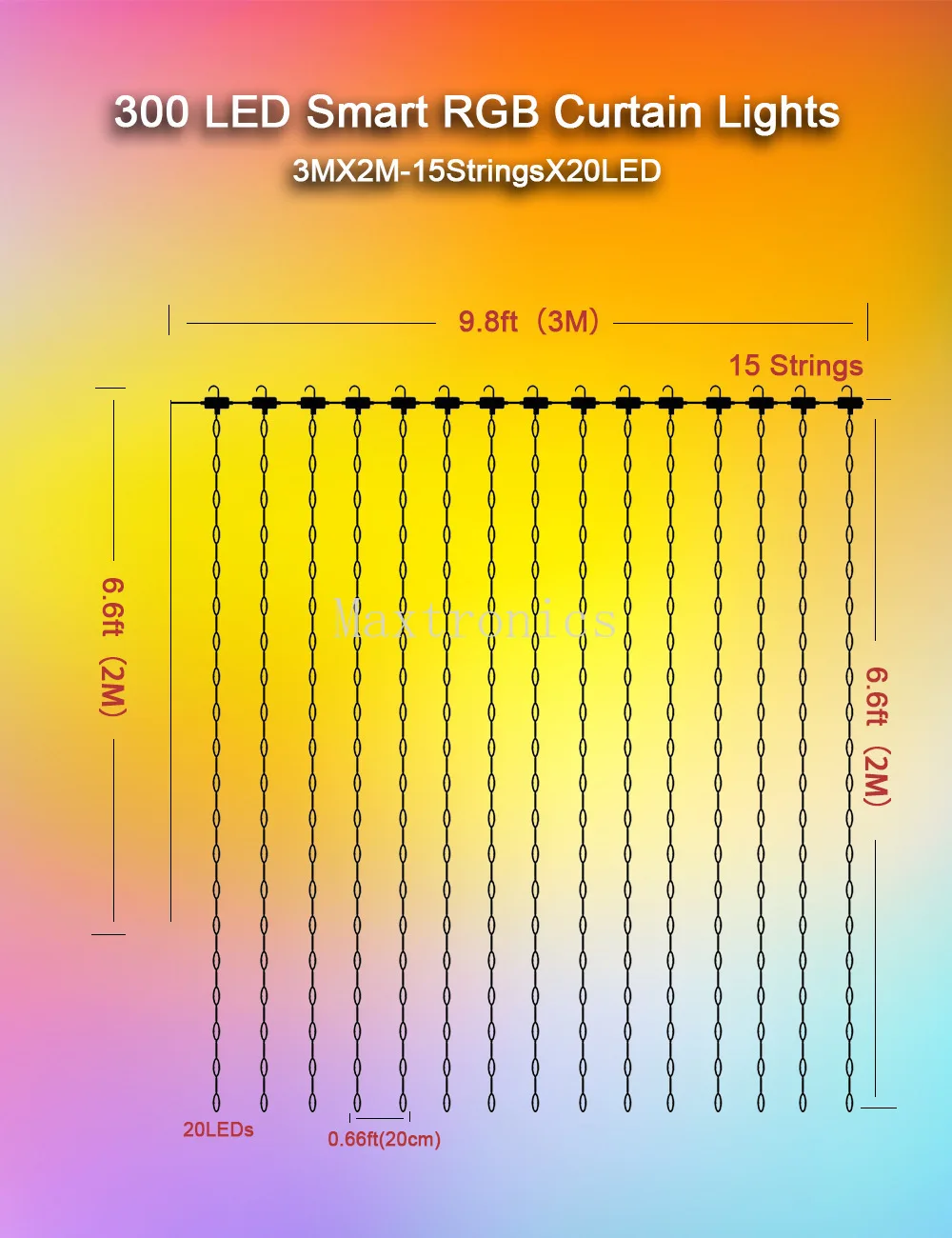 3*2M/3*3M Festa Di Natale Bluetooth Tenda Luce Impermeabile per la Camera Da Letto Soggiorno RGB Colorato Telecomando LED Lampada Fata