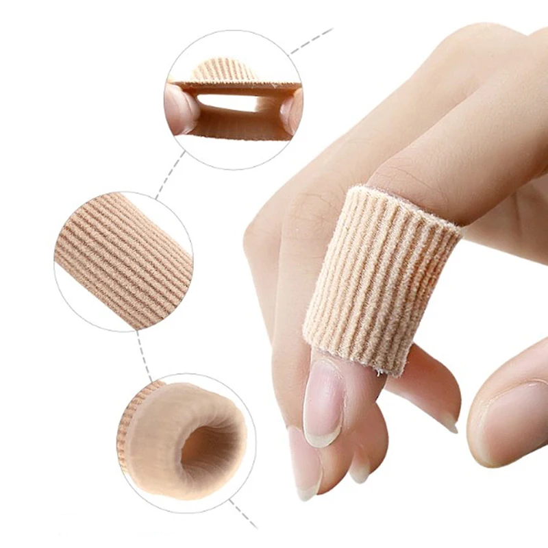 Fabric Finger Toe Protector Separator Applicator Pedicure Corn Callus Remover Hand Pain Relief Soft Silicone Tube Foot Care Tool