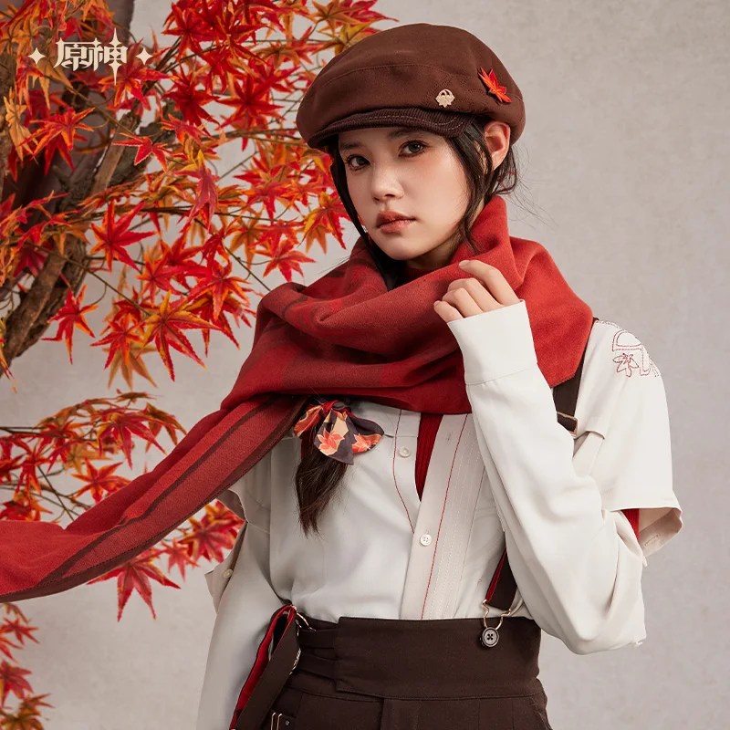 Pre-sale Genshin Impact Official Kaedehara Kazuha Scarf Unisex Fashion Tassels Shawls Cosplay Accessories Couple X'mas Gifts