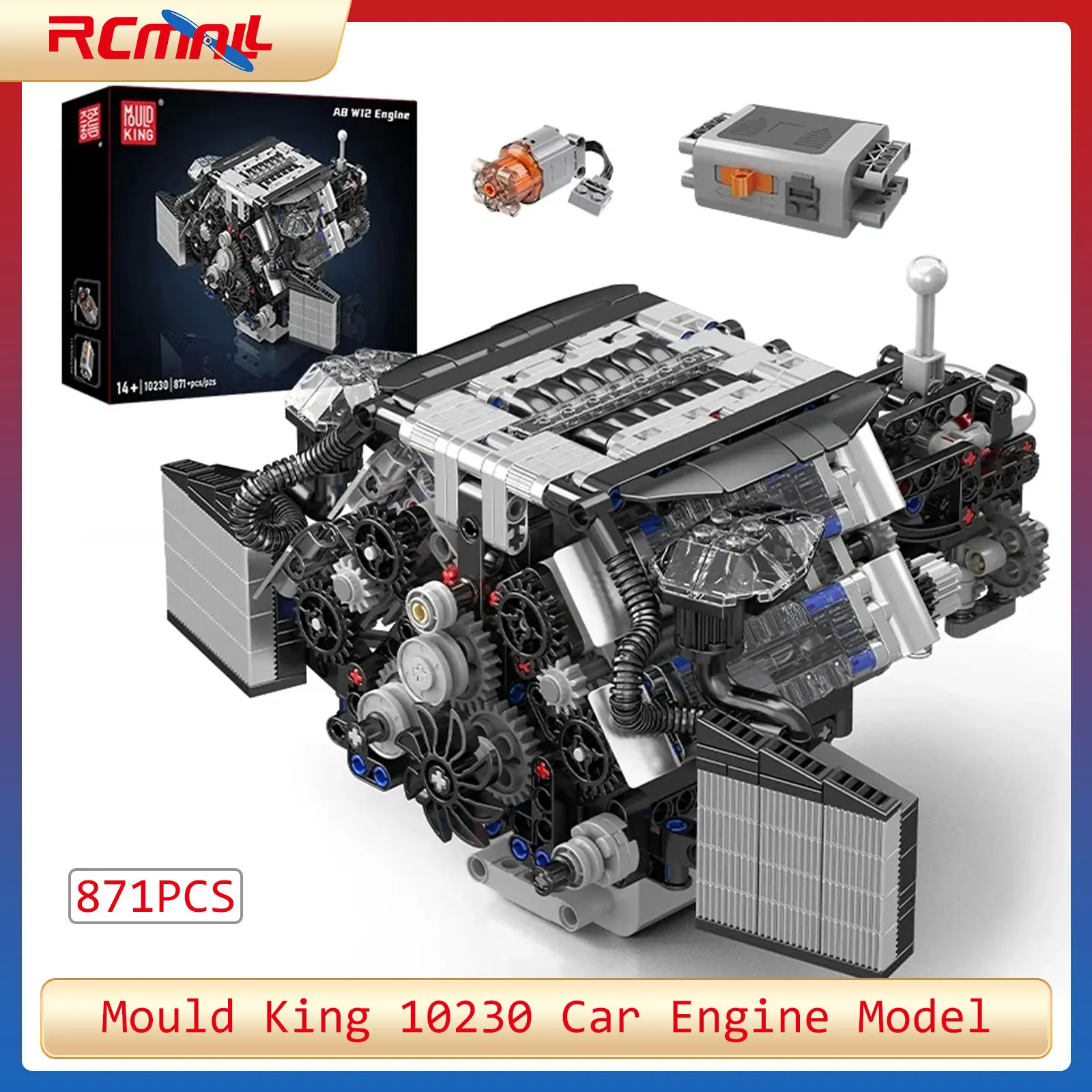 

Mold King 10230 W12 Модель двигателя автомобиля, комплект кирпичей, сборка строительных блоков, игрушка, технический комплект питания двигателя для взрослых, подарок для детей